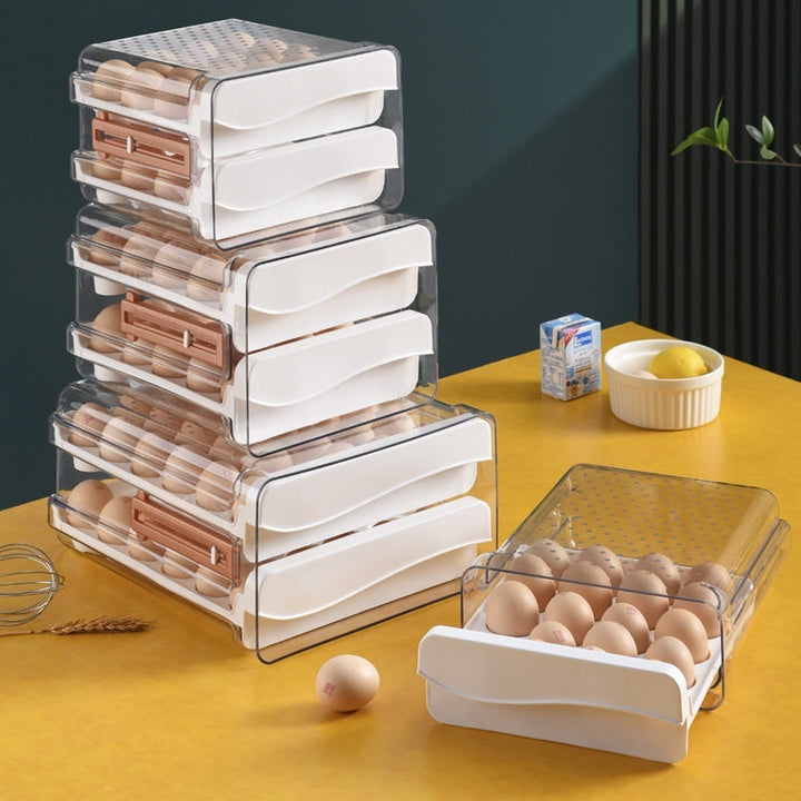 Egg Storage Box With Scale Kitchen Refrigerator Organizer